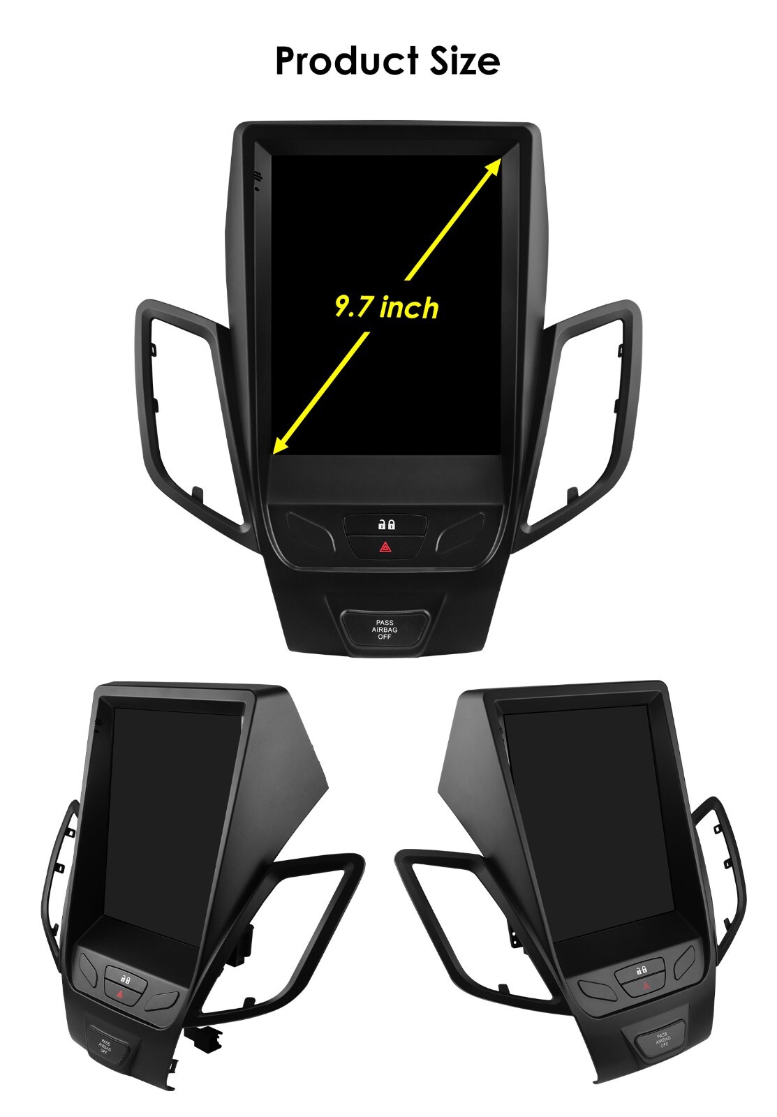 For 2009-2016 Ford Fiesta 9.7" Screen Stereo Radio Android 14 GPS Navi Carplay E