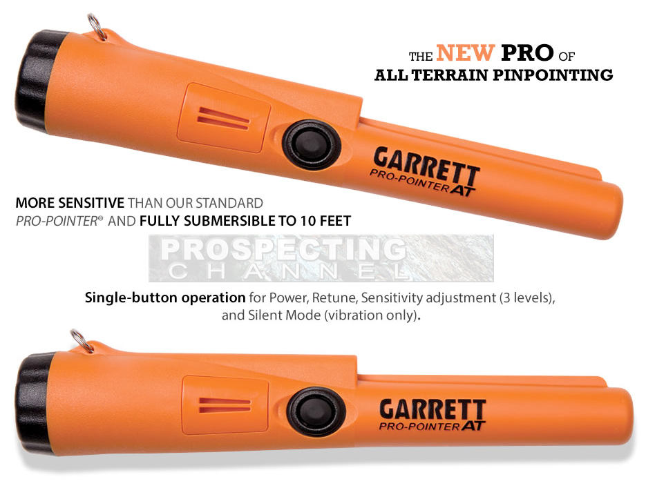 GARRETT AT PRO POINTER WATER PROOF with Holster & Light FREE SHIP