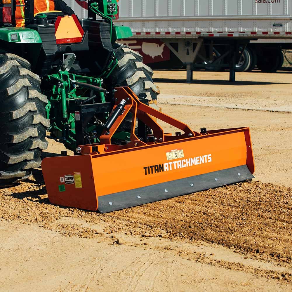 Titan Attachments 4 FT Pro Series 3 Point Rear Box Blade, Cat 1 Hook Up, QH1