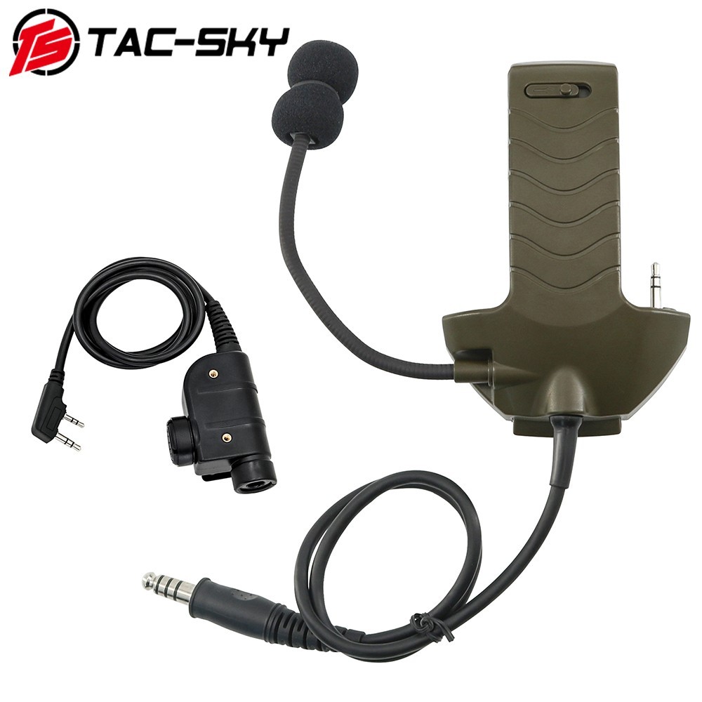 TS TAC-SKY Tactical Headset Accessory Microphone Kit PTT Compatible with Walker