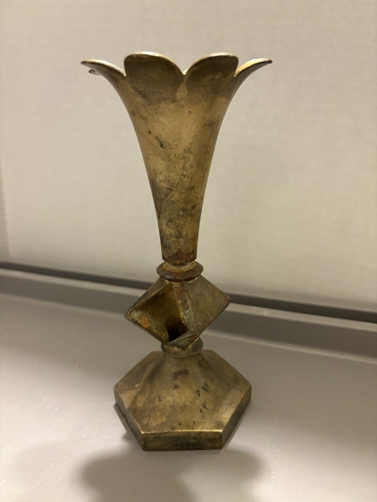 Architectural Salvage Heavy Solid Brass 7.25" Tall.  M 5