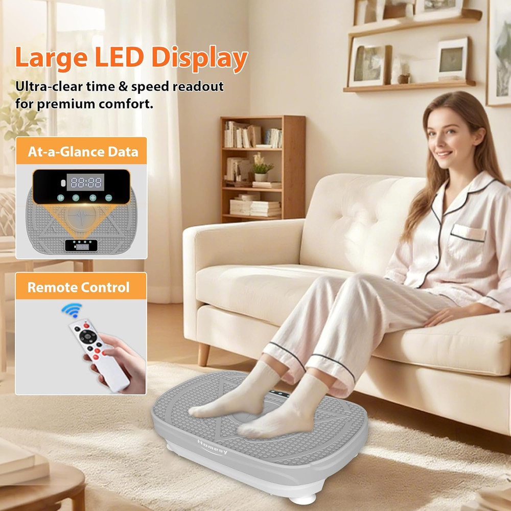 Vibration Plate Exercise Machine, Vibrating Plate for Lymphatic Drainage, Full B