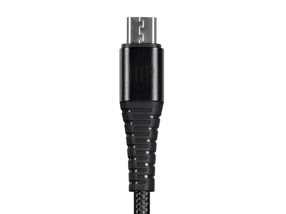 Monoprice USB 2.0 Micro B to Type A Charge & Sync Braided Cable - 3ft - Black