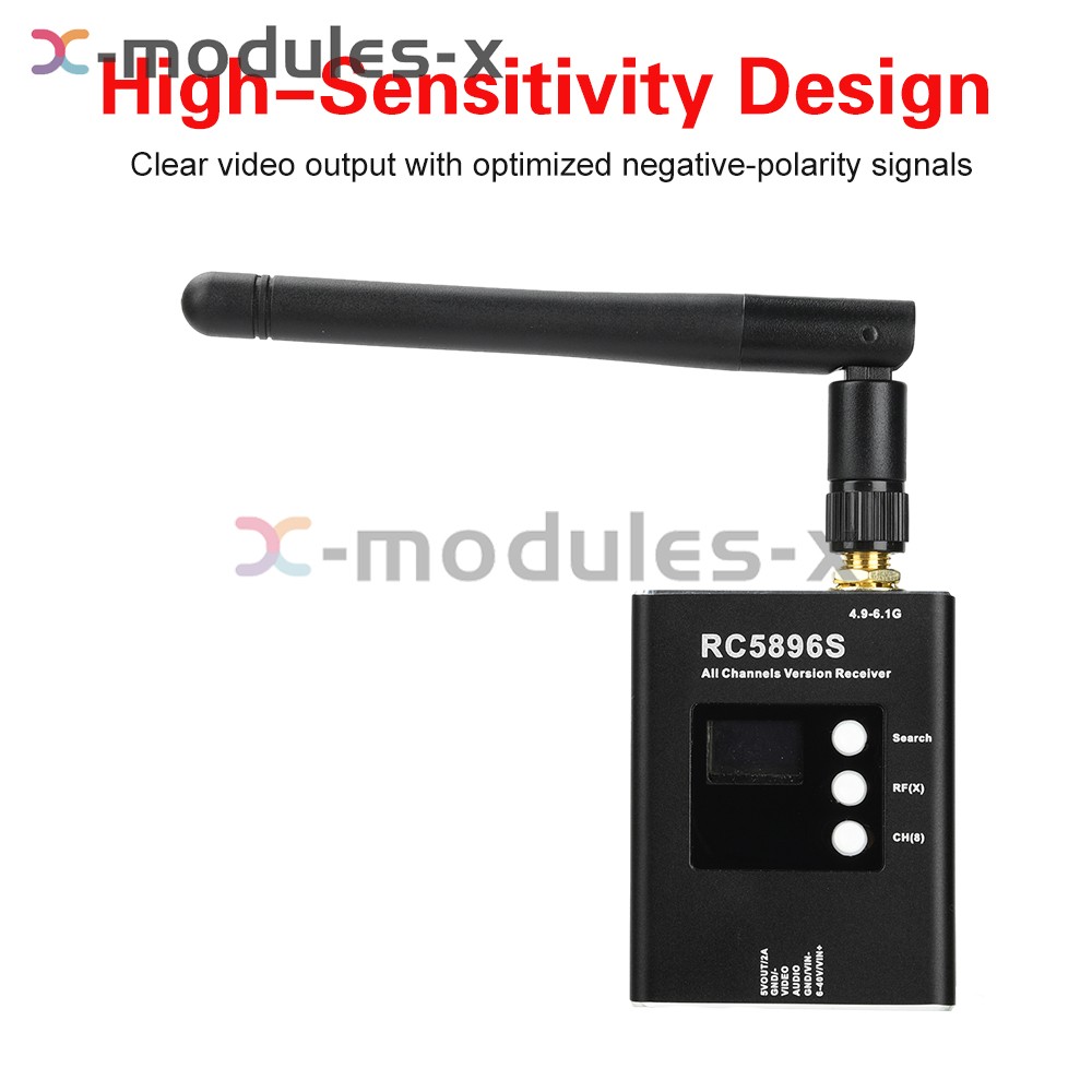 DC6-40V RC5896S Receiver 5.8GHz Video Receiver Transmitter With Antenna