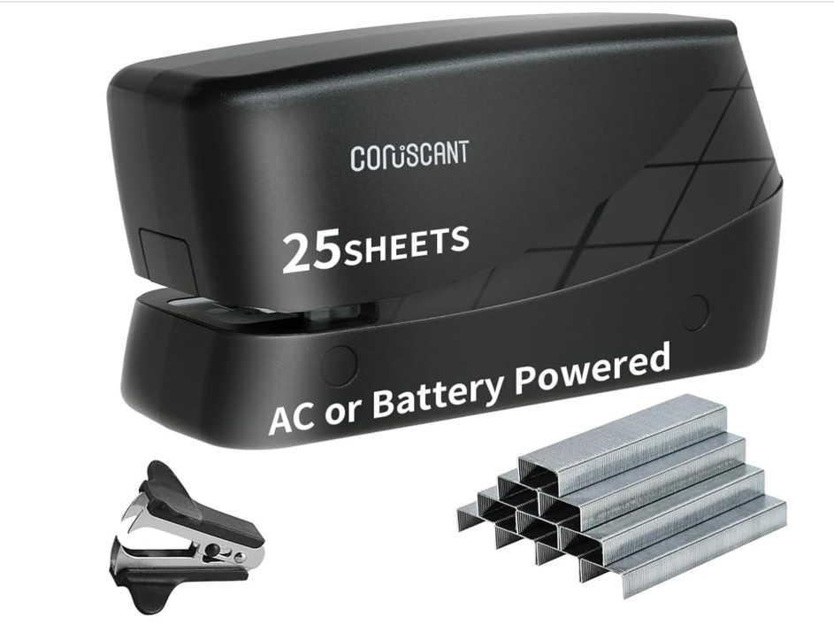 Coruscant Electric Stapler, Heavy Duty Desktop Stapler, Includes 2000 Staples