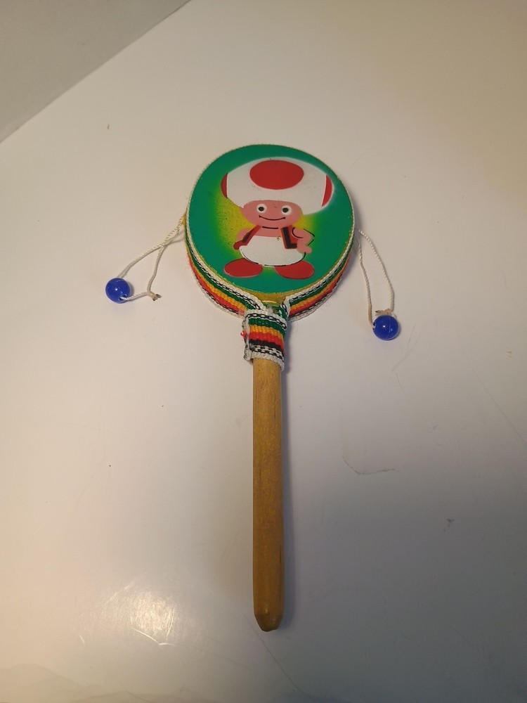 Mario Bros Toad Spin Drum Rattle Drum Percussion