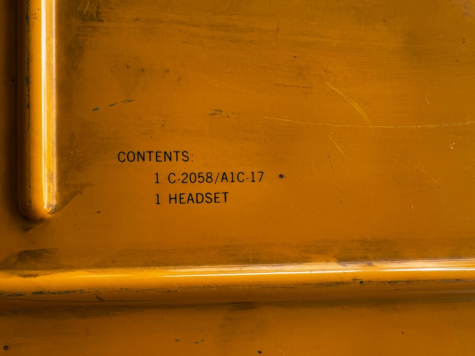 Vintage US Military Equipment Case Yellow C-2058/A1C-17 CY-1411/G1C-3