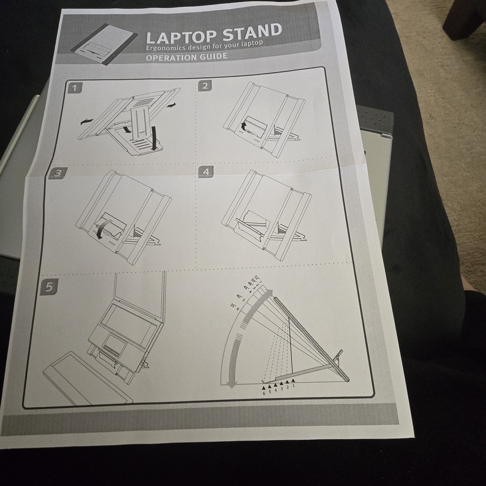 MicroX Laptop Stand foldable extendable for Tablets Laptops cellphones