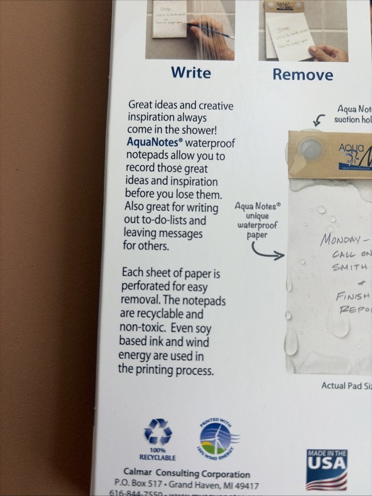 Aqua Notes Water Proof Notepad