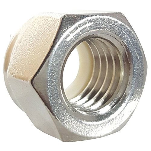 Nylon Insert Hex Lock Nuts - #12-24 (100-Pack) Stainless 12-24 (100 Pack)