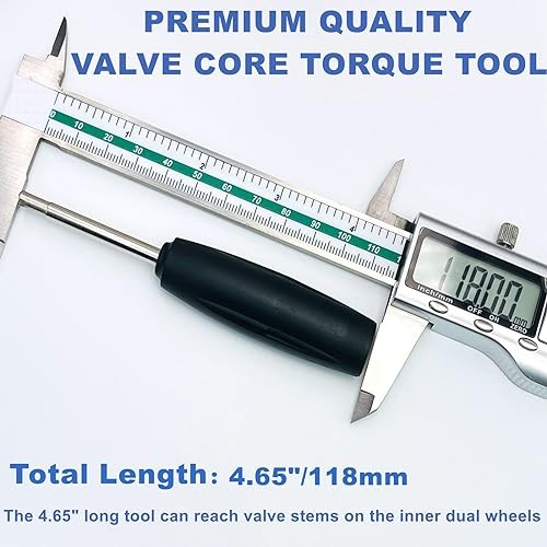 2 Pieces Valve Core Torque Tool, Avoid 2Pieces Valve Core Torque Tool（Black）