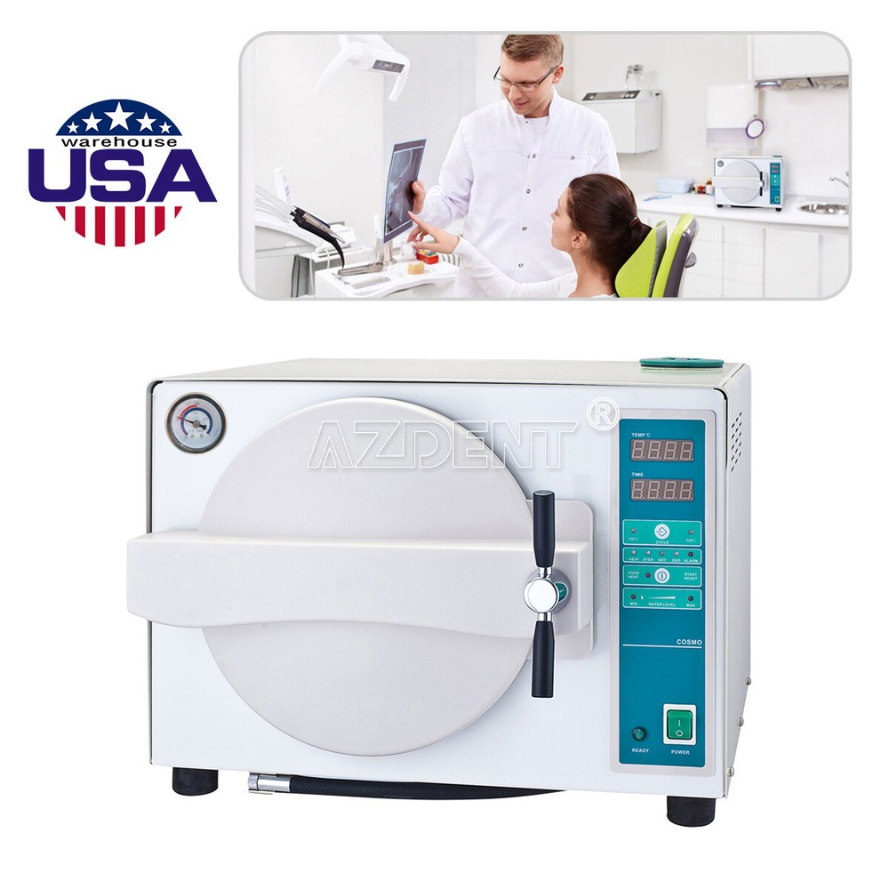 18L Dental Autoclave Sterilizer Automatic Steam Sterilization Drying Function US