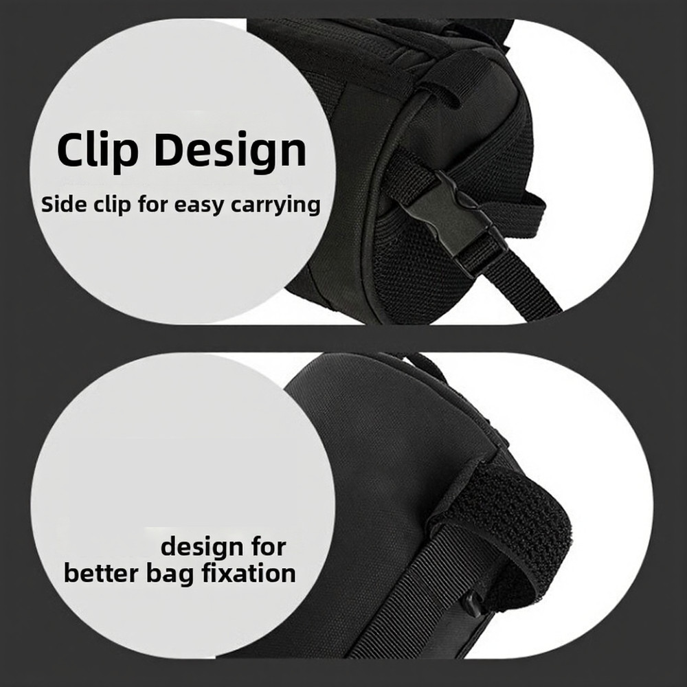 Waterproof Bicycle Front Tube Bag with Adjustable Straps for Secure Fit