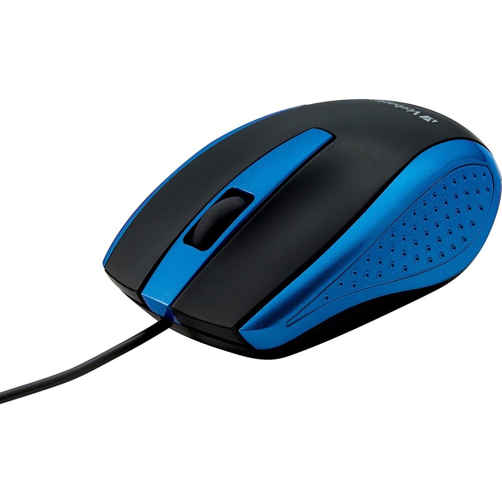 Verbatim Corded Notebook Optical Mouse - Blue (99743)