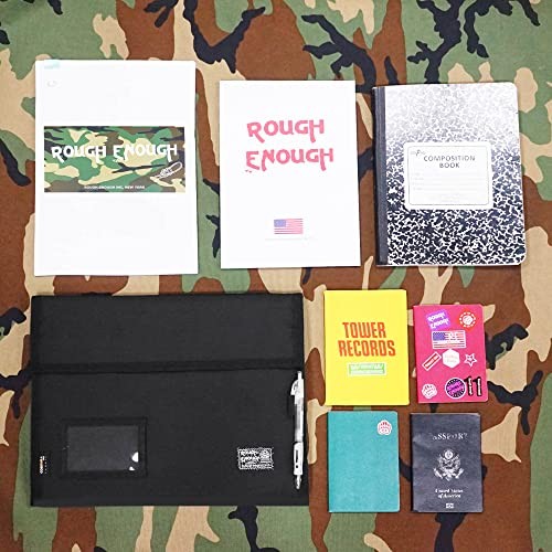 Rough Enough Accordion Expanding File Folder Document Organizer Portable Black