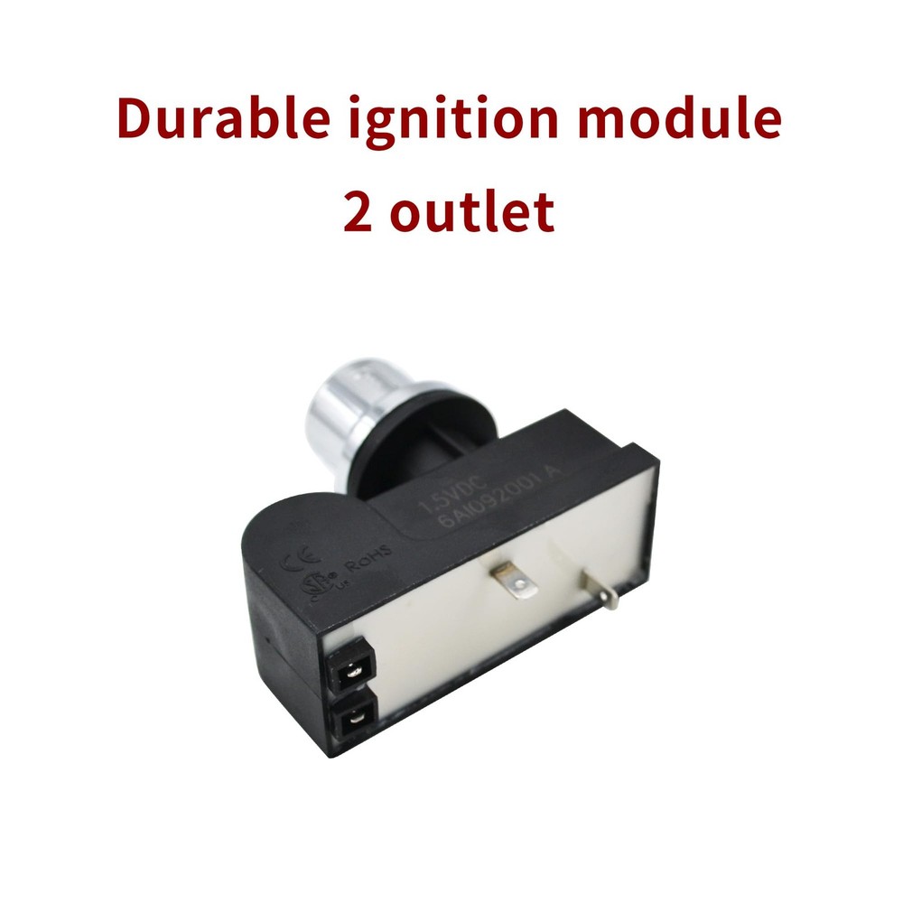 GEIparts 2 Outlet Spark Generator Push Button Electronic 2 outlet, Black