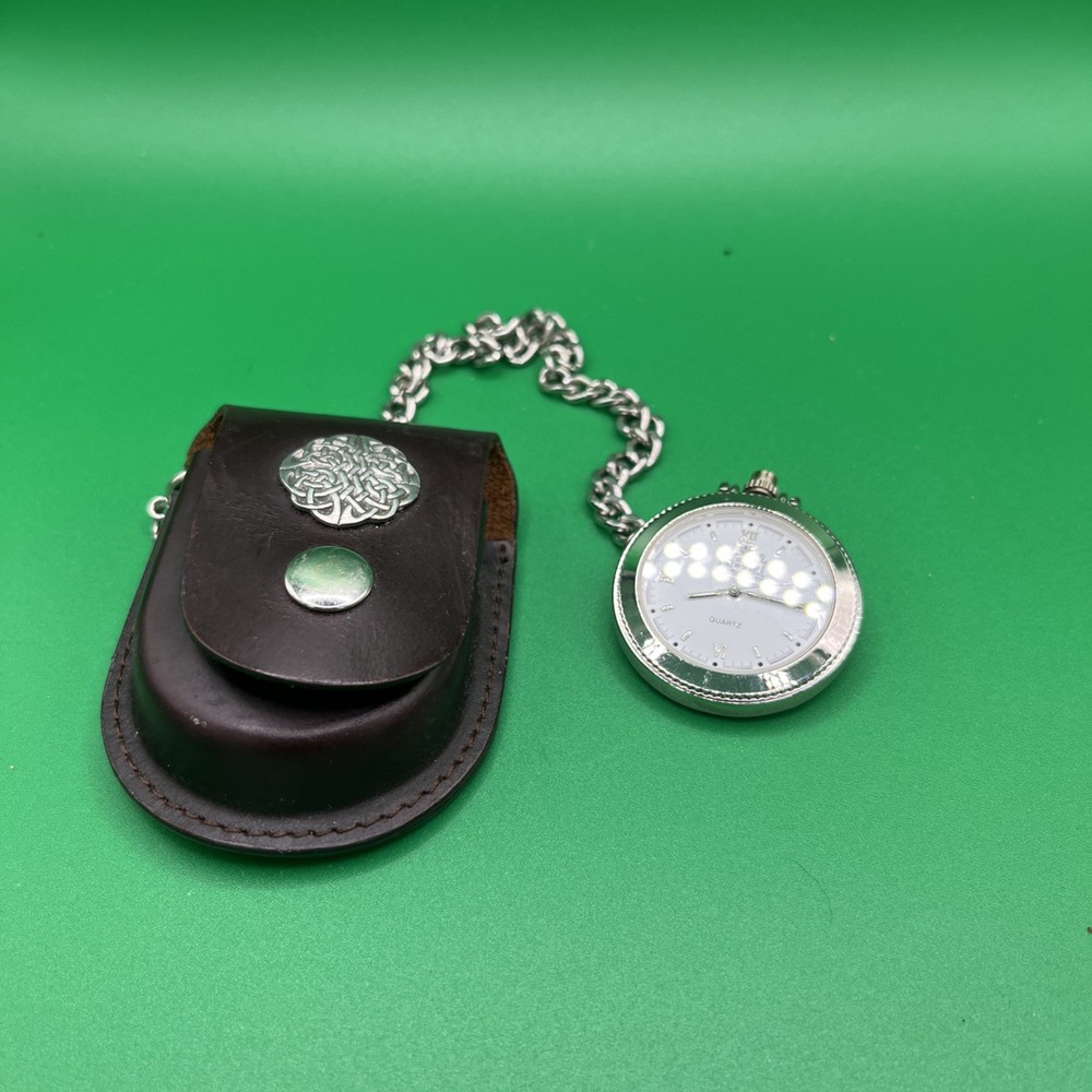 A E Williams Pocket Watch And Pouch 40mm Working