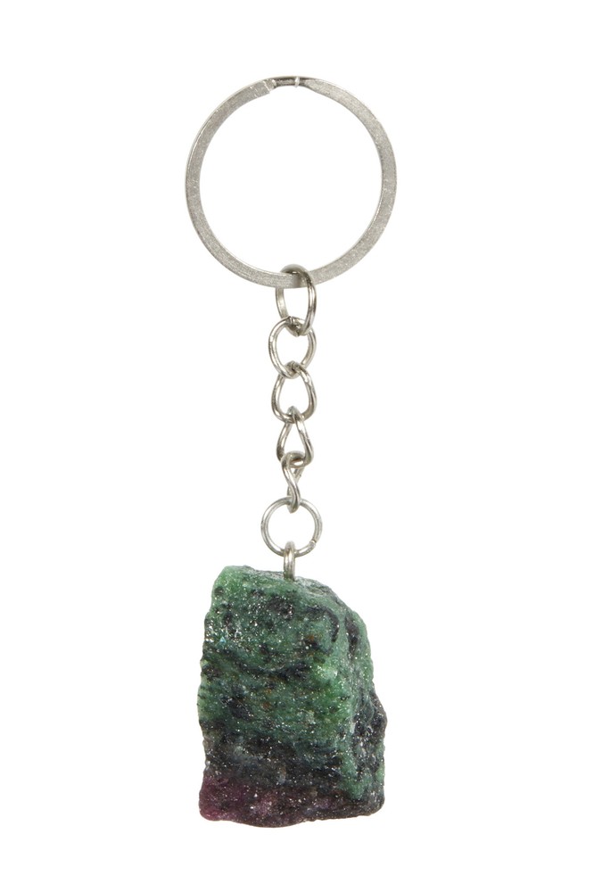 Raw Ruby Zoisite Keychain by New Moon Beginnings