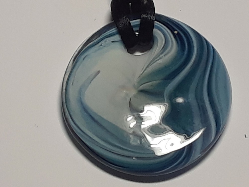 Vintage Hand-made Glass Pendant