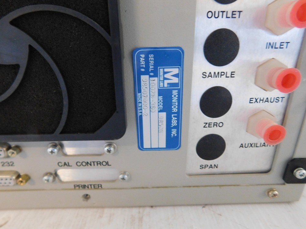 MONITOR LABS ML 9850B SO2 FLUORESCENCE ANALYZER (ZBZ26)