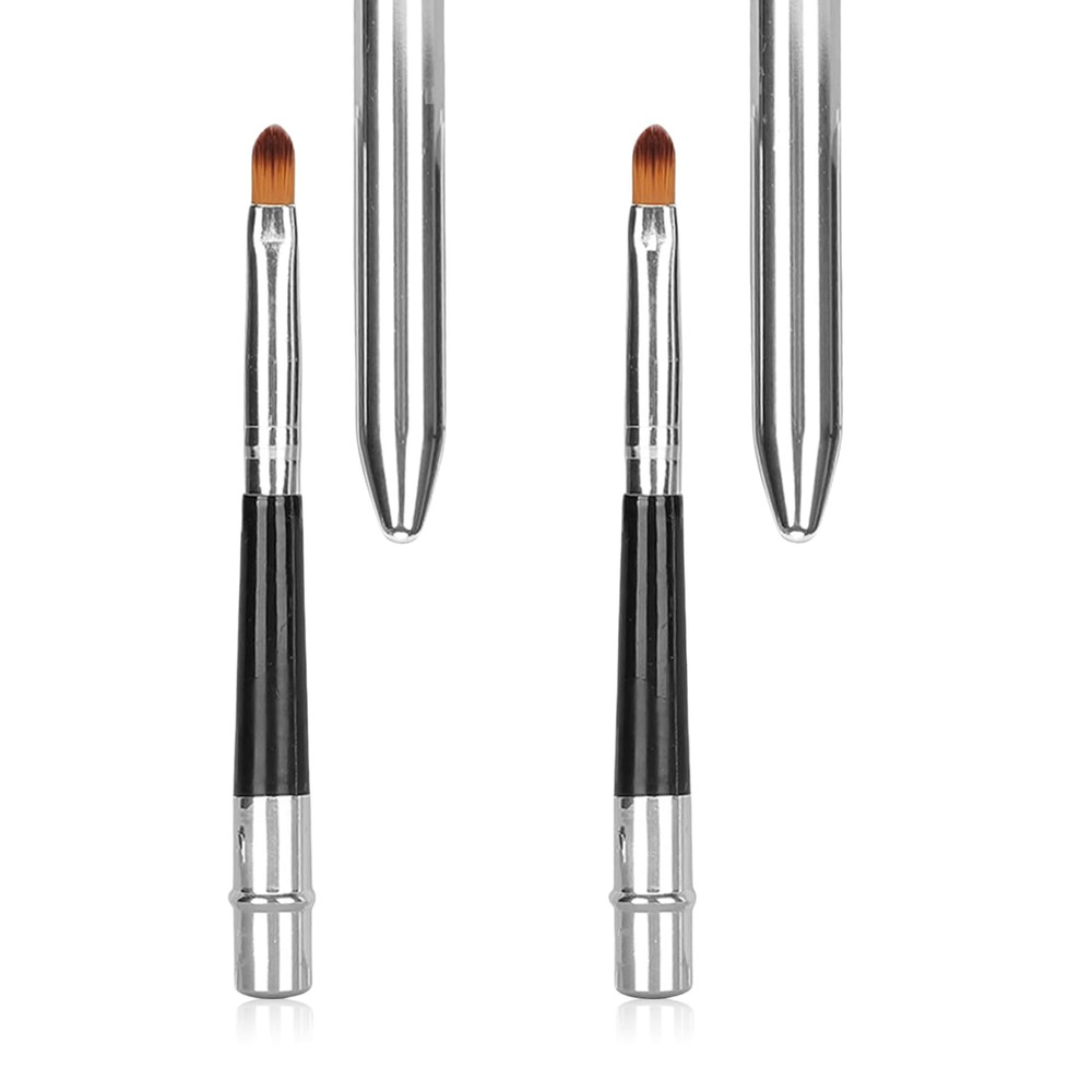 Retractable Lip Brushes - 2 Pack Professional Applicators for Makeup Use