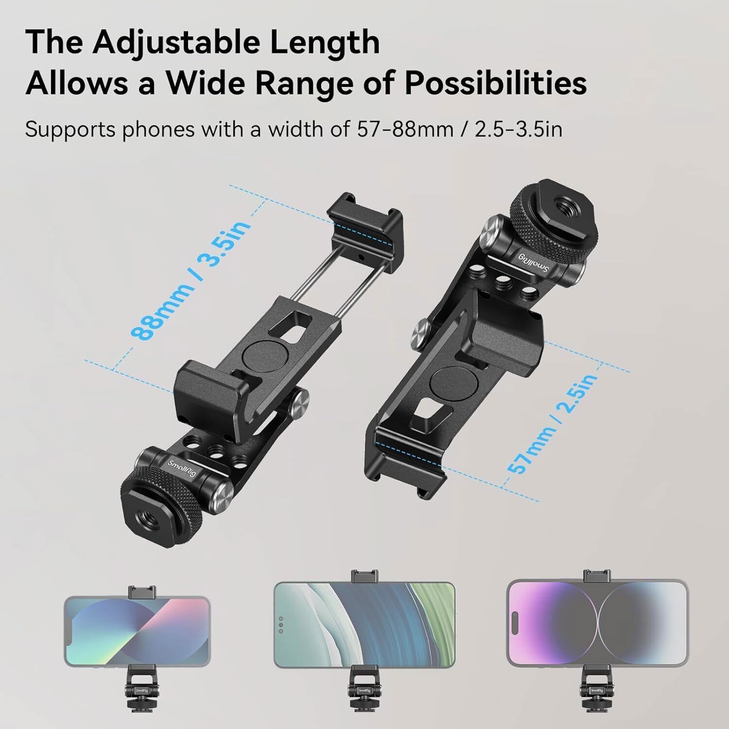 SmallRig Phone Holder with Cold Shoe Mount for DJI RS Series Gimbal 4382