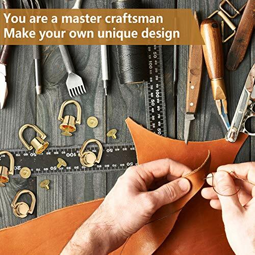 12 Pieces D Ring Stud Screw Ball Post Head Buttons With D Ring And Stud Screw