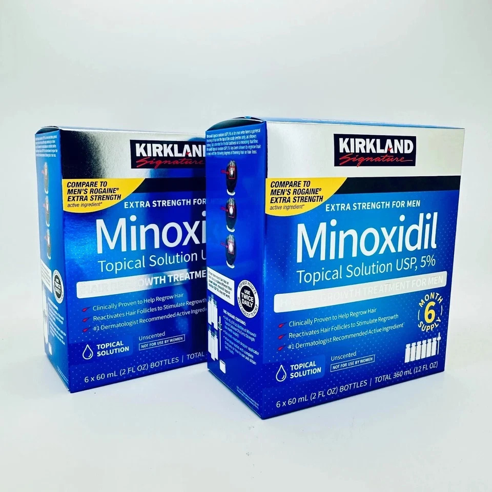 KIRKLAND Minoxidil 5% Extra Strength Men Hair Regrowth Solution 6 Month Supply