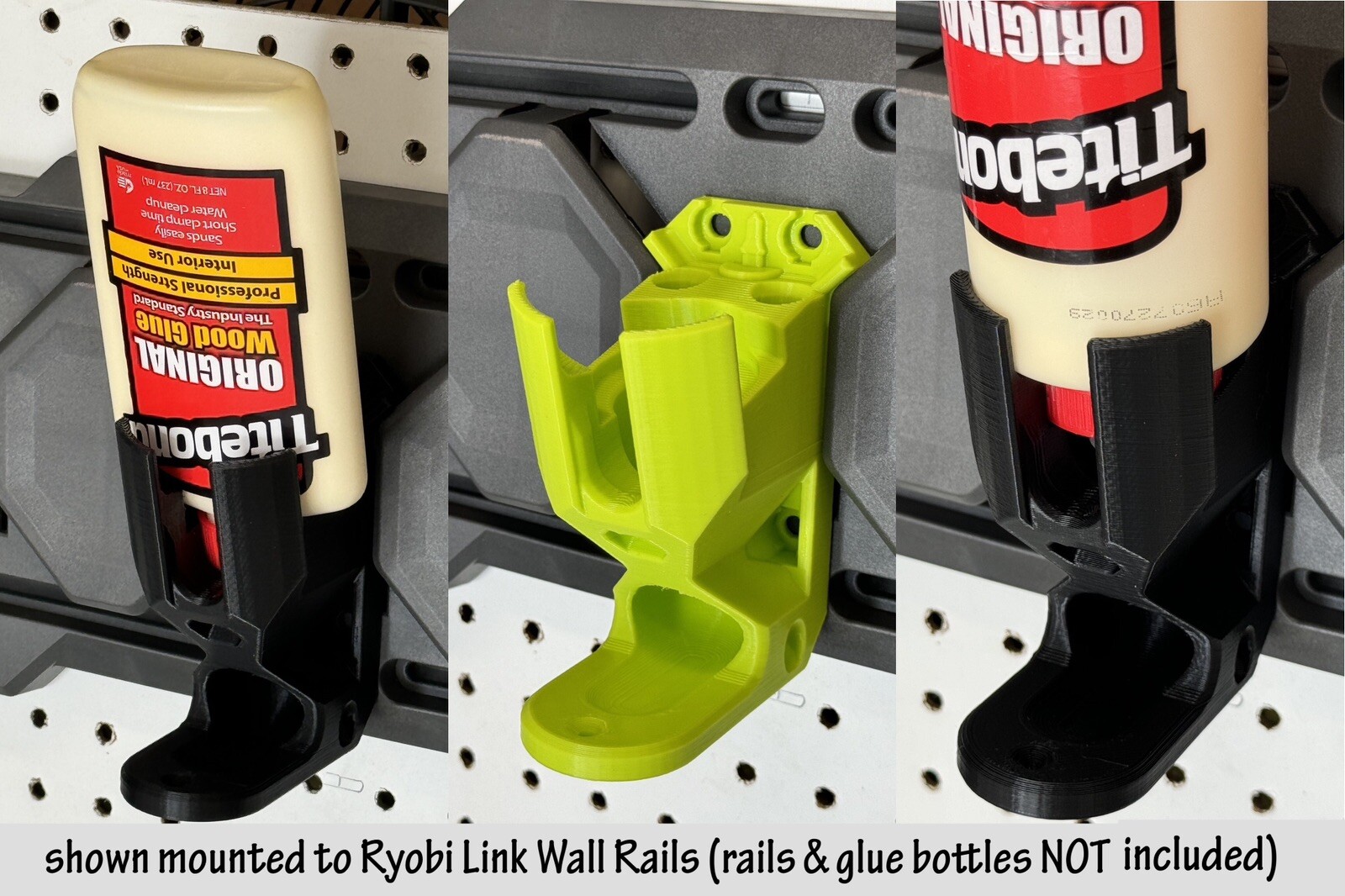 Holder For Wood Glue Bottle Holds With Tip Down. Garage Shop Woodworking Crafts