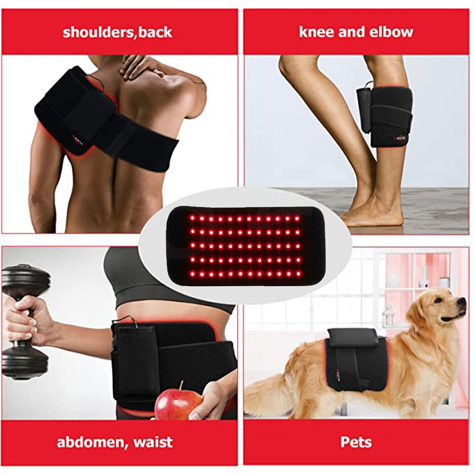 660nm Red 850nm Near Infrared Light Therapy Waist Wrap Pad Belt Fit Pain Relief