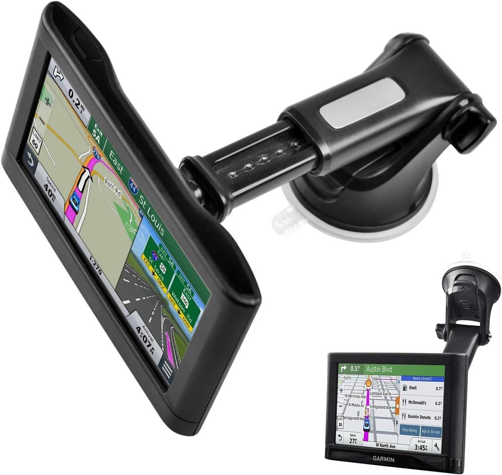 Adjustable Suction Cup Mount for Garmin GPS - Easy One-Hand Operation Arm