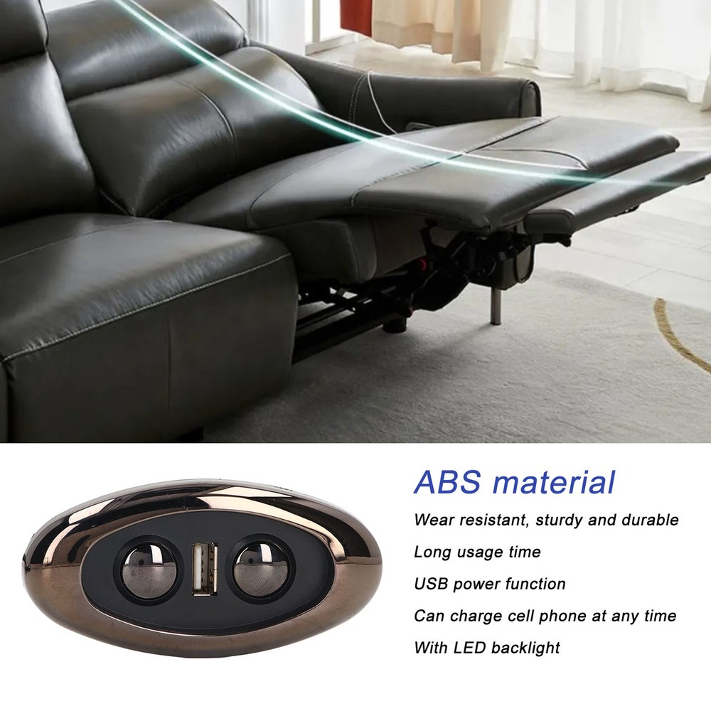 Electric Sofa Controller LED Backlight Single USB Charging Port 5 Pin Electr