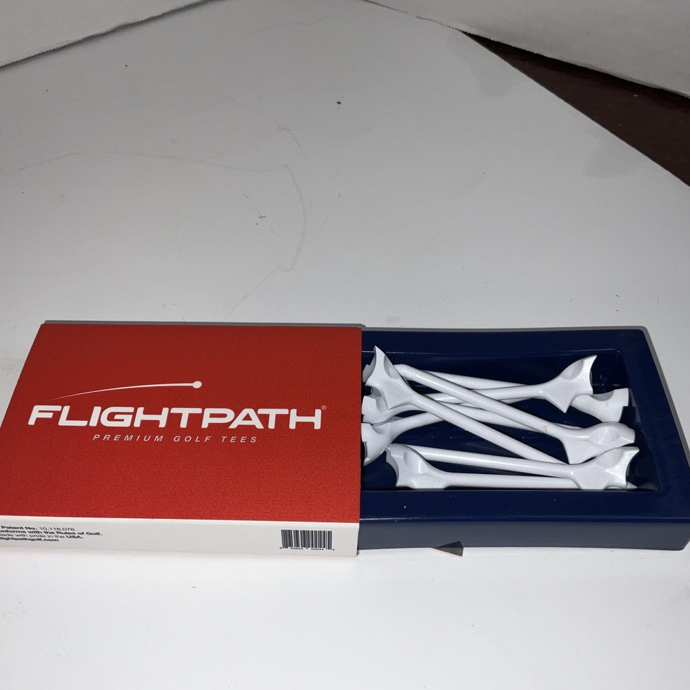 FlightPath Premium Golf Tees Durable Plastic 3 ¼" Tall 8 Pack New