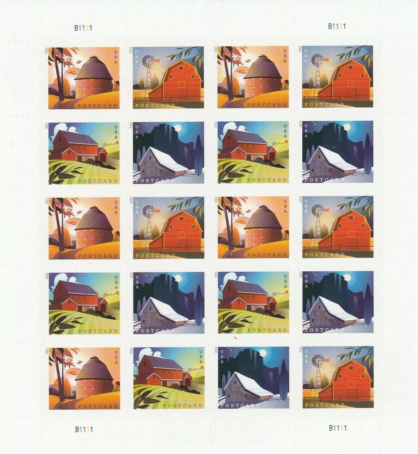 LOWEST PRICE  2021 American Barns  Forever Postcard LOWEST PRICE