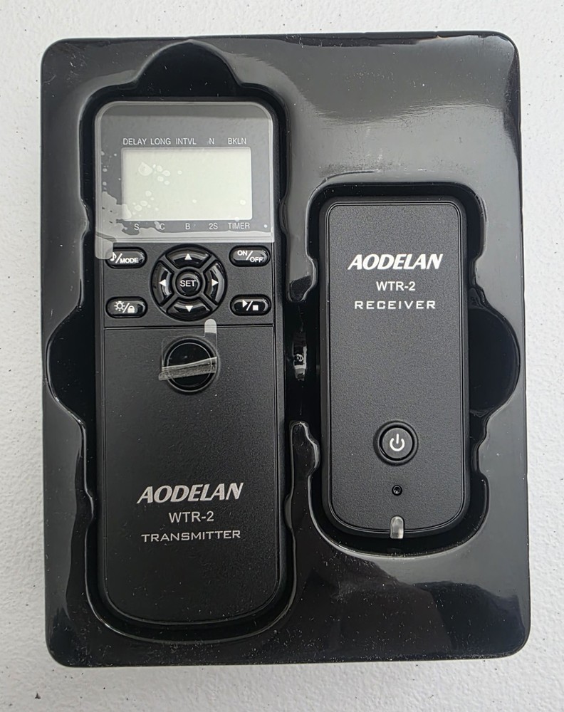 Open Box New Aodelan WTR-2 Wireless Timer Remote Shutter Release For Cameras