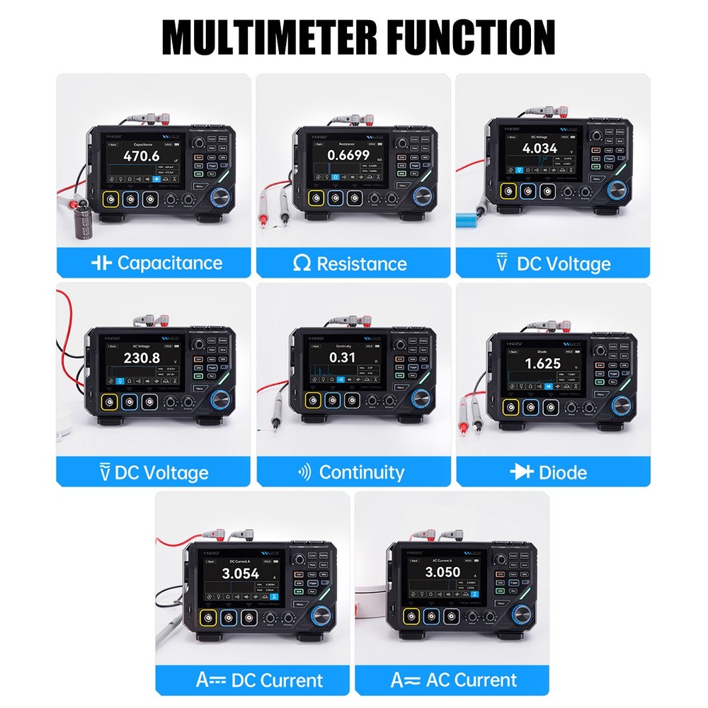 All-in-One Handheld 100MHz ScopeMeter:Oscilloscope Waveform Generator&Multimeter