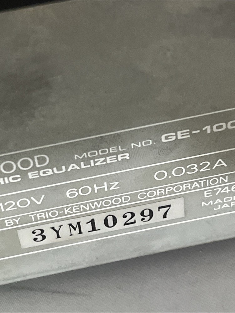 Kenwood GE-100IIB Equalizer tested working