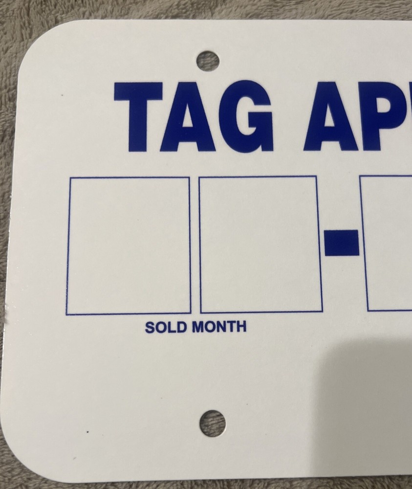 License Plate-30 Day Temporary Tag Replacement. Tag Applied For