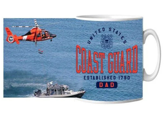 US COAST GUARD DAD CERAMIC MUG 15 OZ