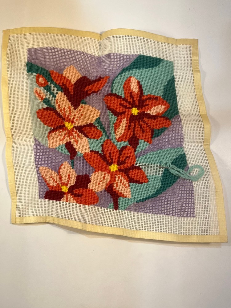 RK Designs Needlepoint Kit #RK2906 "Elegant Lily" - Started