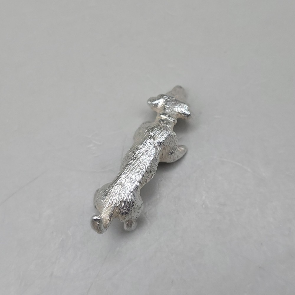 Collectible Solid Silver Dog Miniature Figurine