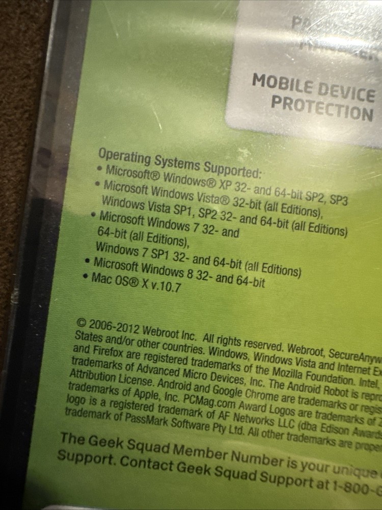 Webroot Software Secure Anywhere Internet Security Plus 2013 for PC / Mac