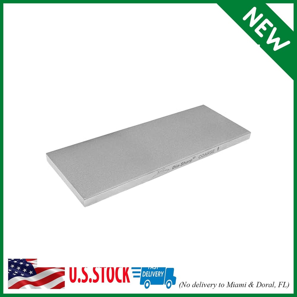 DMT D8C Dia-Sharp Bench Stone, Diamond Knife Sharpener, Coarse (325), Flat Sharp