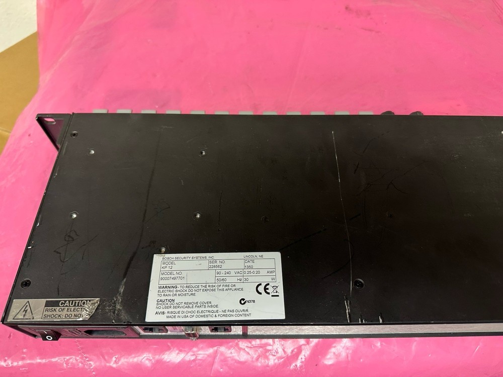 RTS Telex Bosch KP-12 12 Position Intercom Key Panel Black