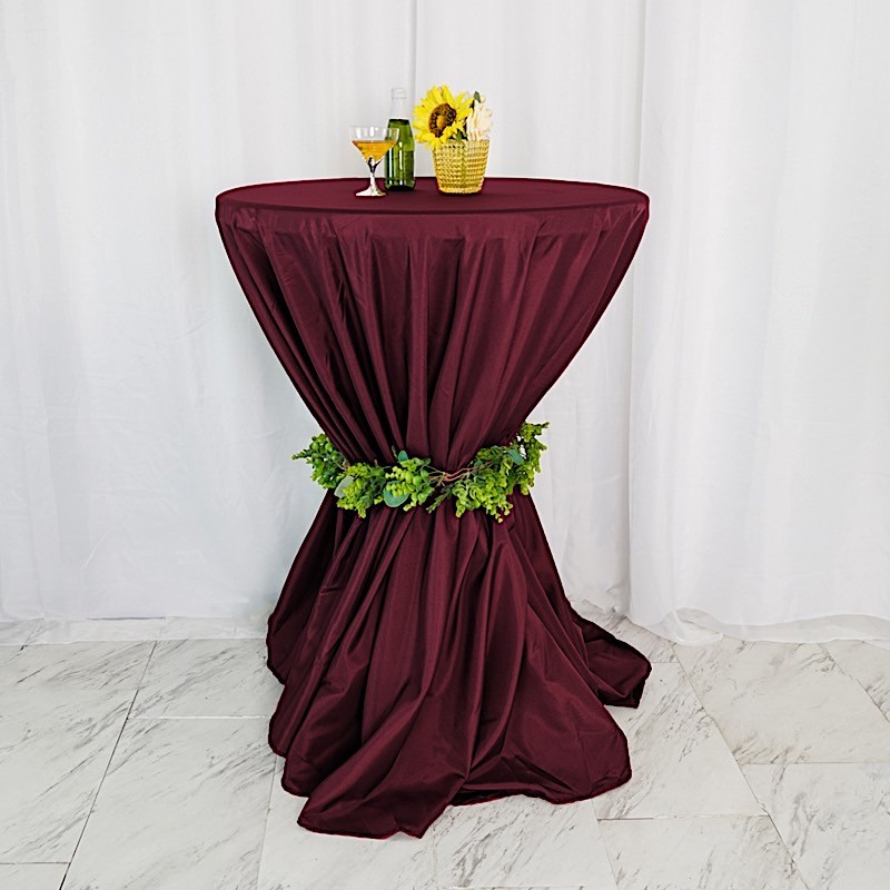 BURGUNDY 120 Inch ROUND TABLECLOTH Wedding Decorations Party Table Cover