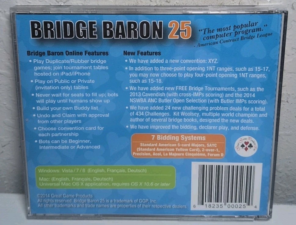 Bridge Baron 25 PC CD-ROM B350