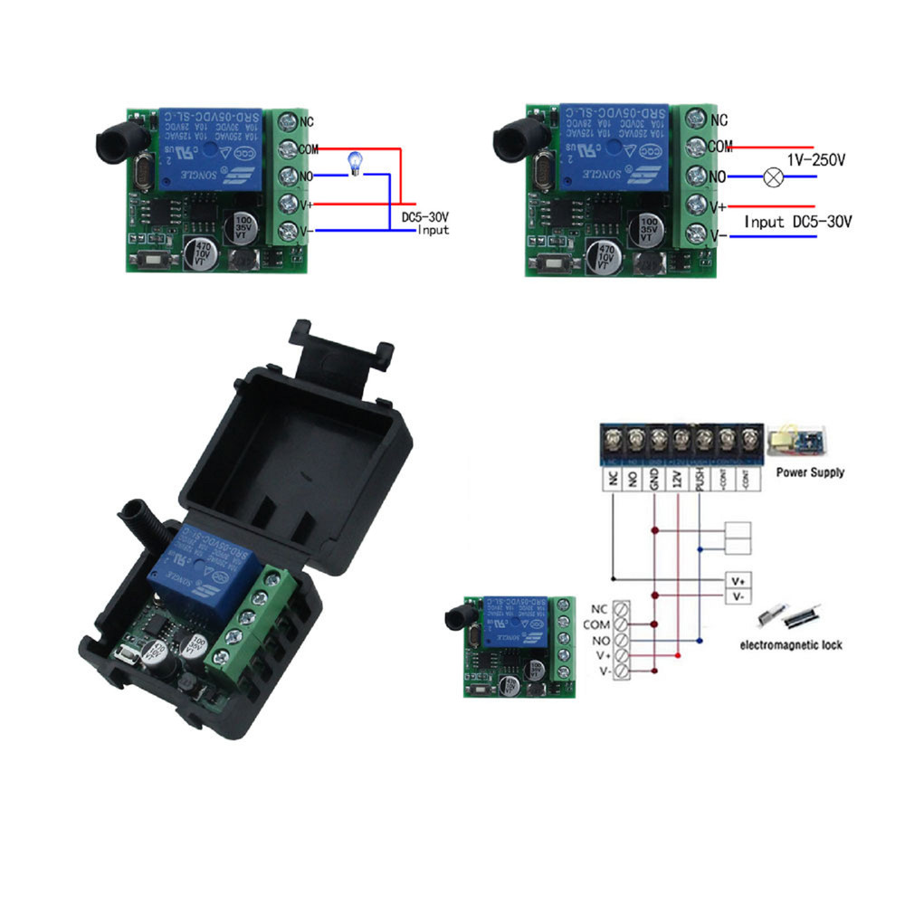 5-30V 1CH 433Mhz Universal Wireless Remote Control Switch Relay Receiver Module