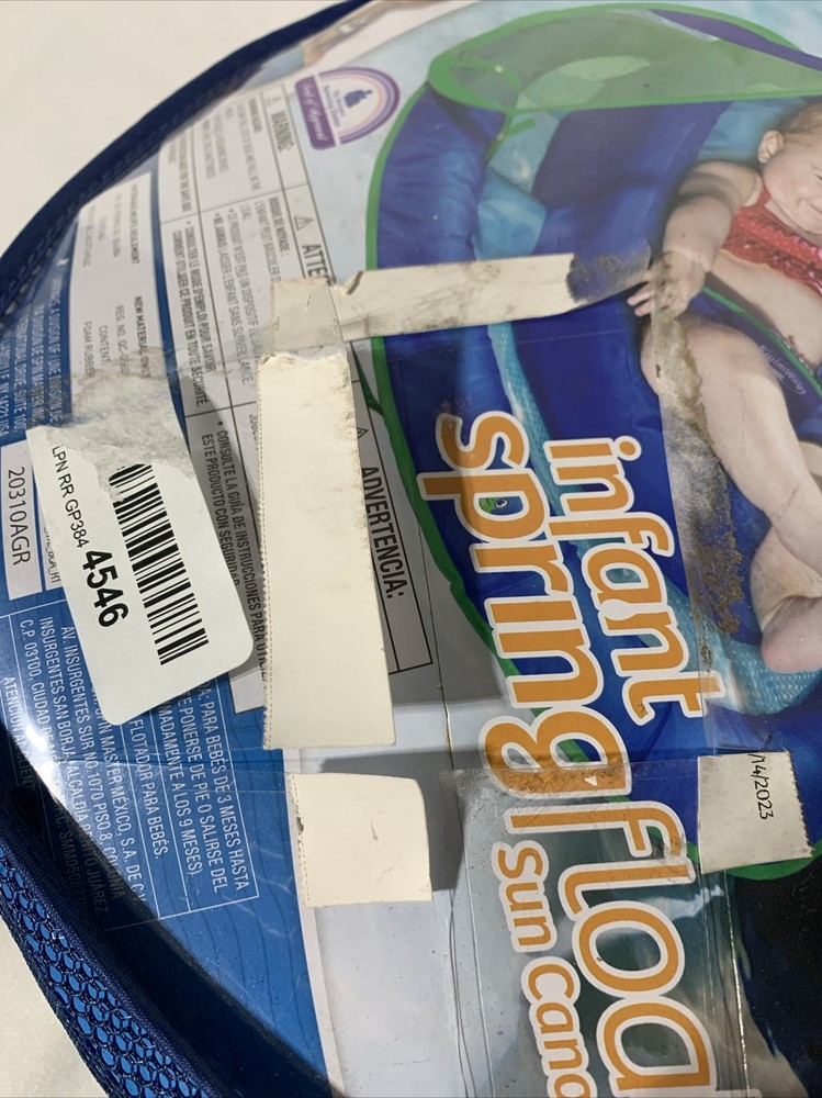 Swimways infant Spring Float Sun Canopy 3-9 months Blue/Green Infant Float