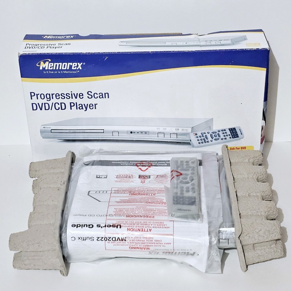 Memorex Progressive Scan DVD/CD Player MVD2022 MP3 Decoder DTS Out New