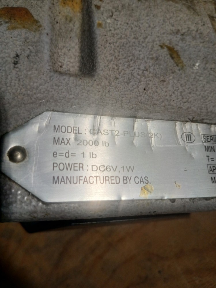 Working Used CAS, CAST2-PLUS(2K), Crane Scale, 2,000 lb